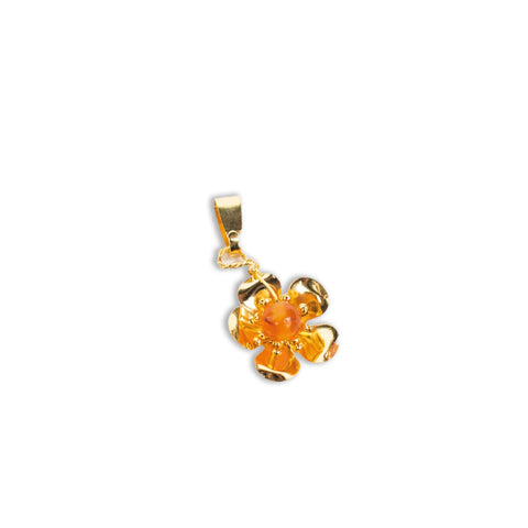 DIJE ACERO DORADO CORNALINA