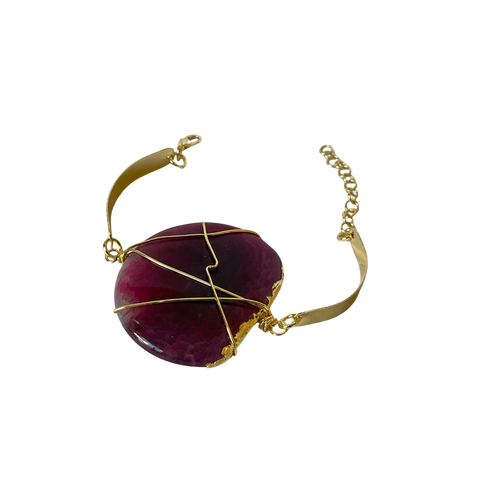 Pulsera Dorada Agata Grande
