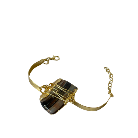 Pulsera Dorada Agata Grande