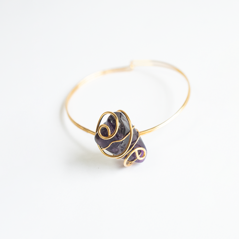 PULSERA ARO DOBLE  AMATISTA