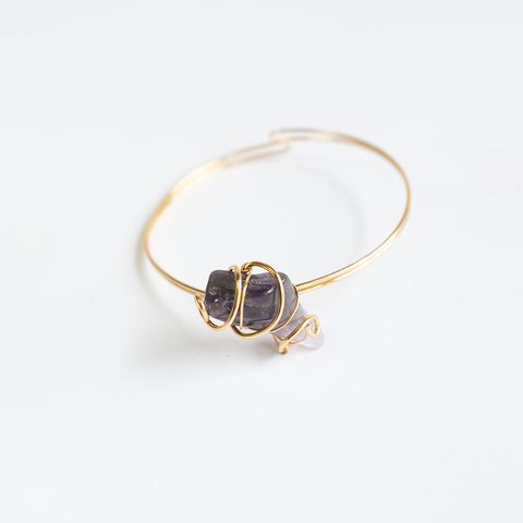PULSERA ARO DOBLE  AMATISTA