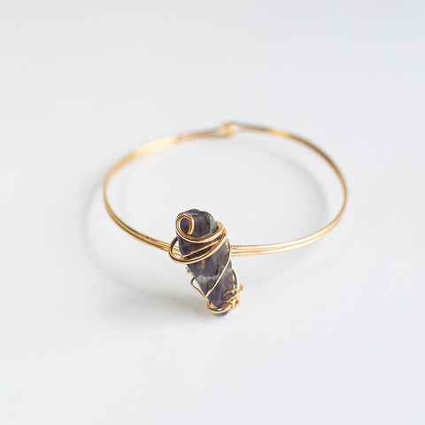 PULSERA ARO DOBLE  AMATISTA