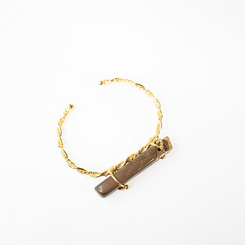 PULSERA ARO TRENZADO OJO TIGRE