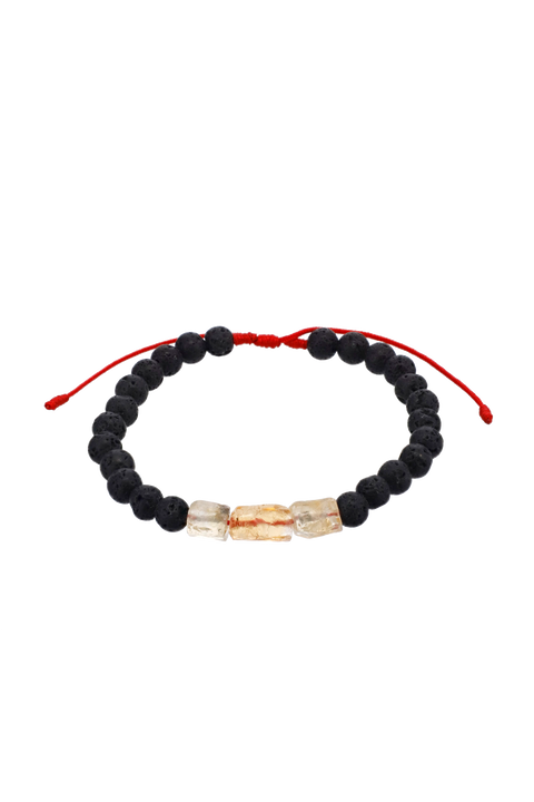 PULSERA PIEDRA VOLCANICA-CITRINO