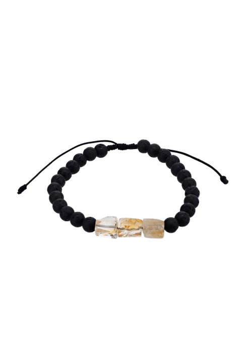 PULSERA PIEDRA VOLCANICA-CITRINO