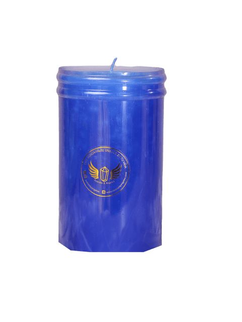 VELA  VASO AZUL