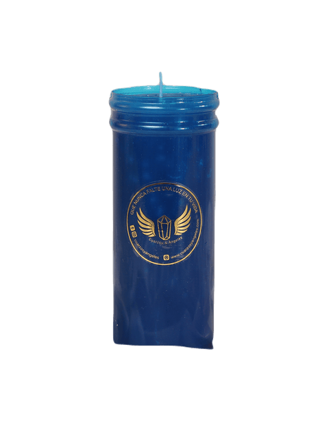 VELA  VASO AZUL
