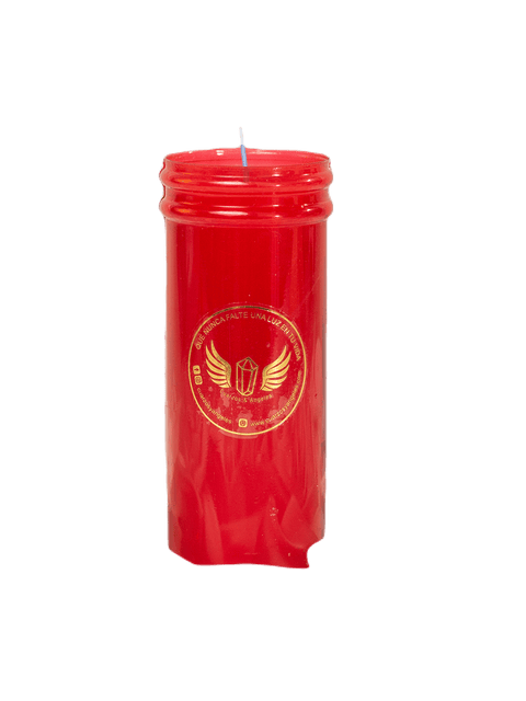 VELA  VASO ROJO