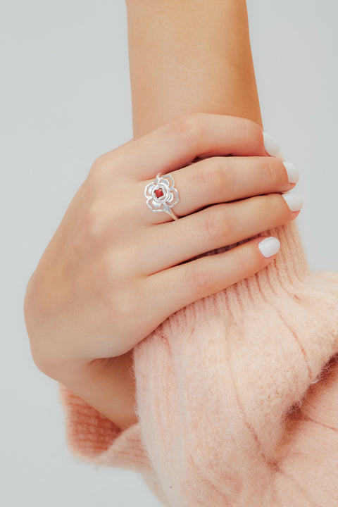 ANILLO CHAKRA RAIZ BAÑO DE PLATA