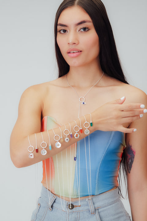 CADENA ARO CHAKRA SACRO BAÑO EN PLATA