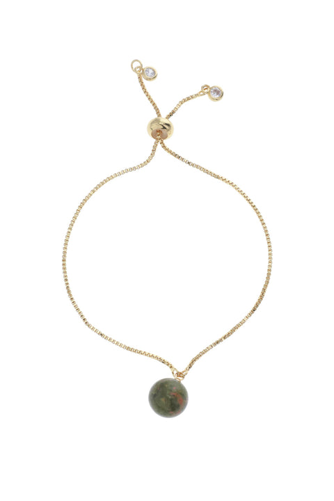 PULSERA GRADUABLE PIEDRA EN ESFERA