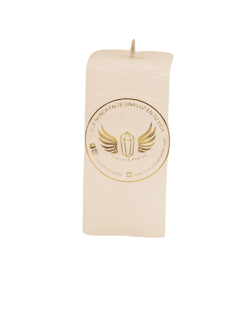 VELA CUADRADA BLANCA