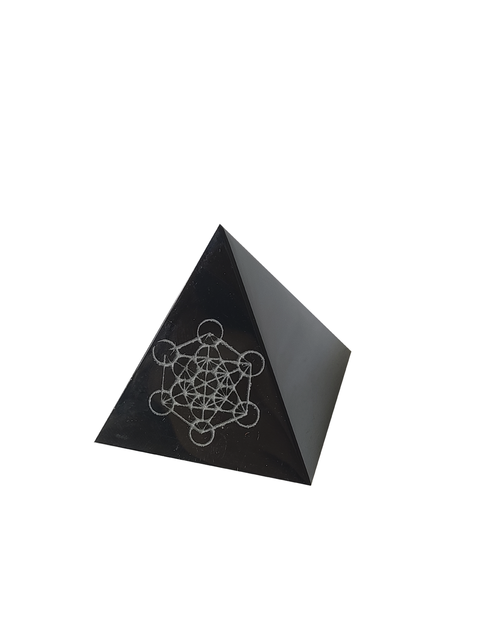 PIRAMIDE OBSIDIANA METATRON Y PENTAGRAMA